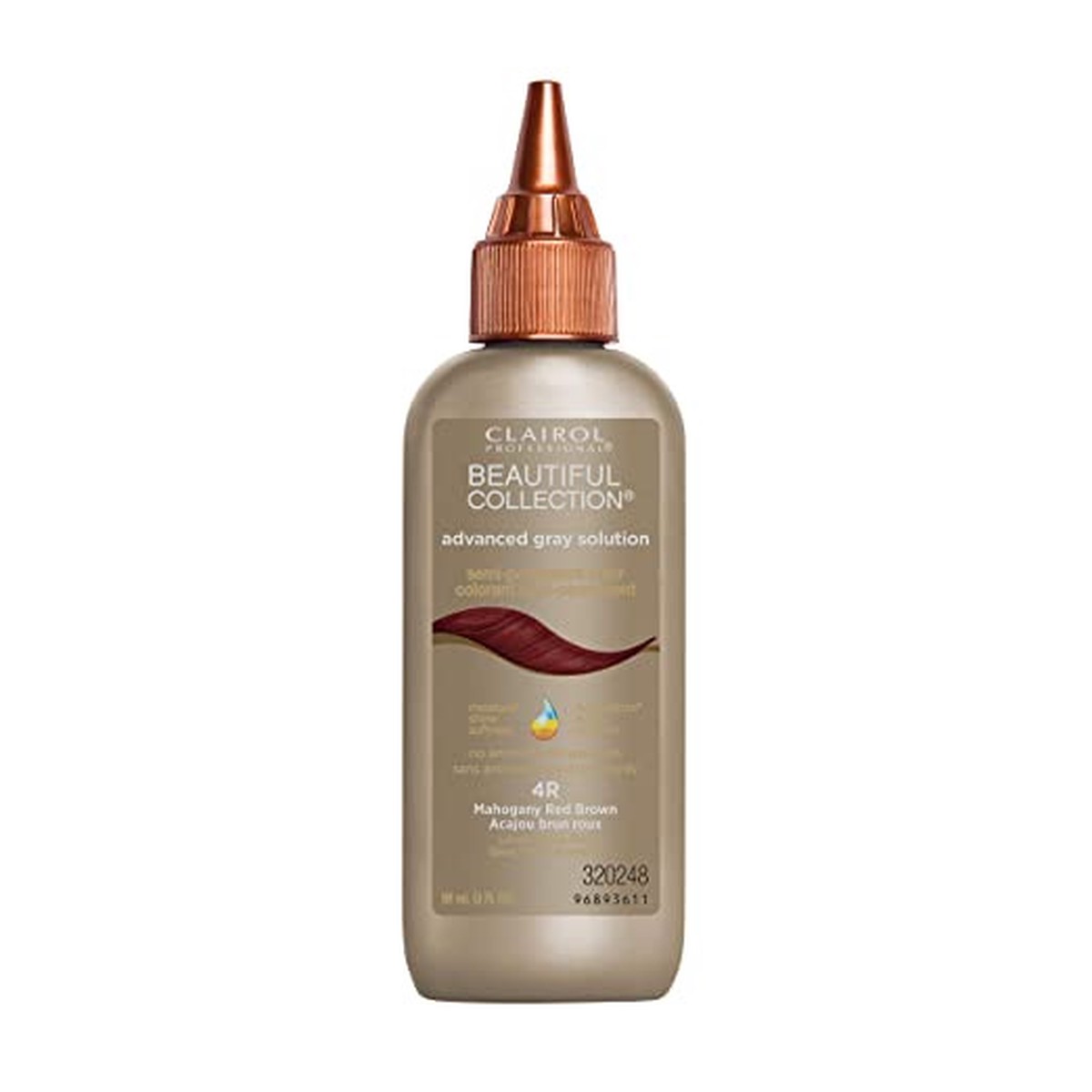 Clairol Beautiful Collection Gray 4R Mahogany Red Brown
