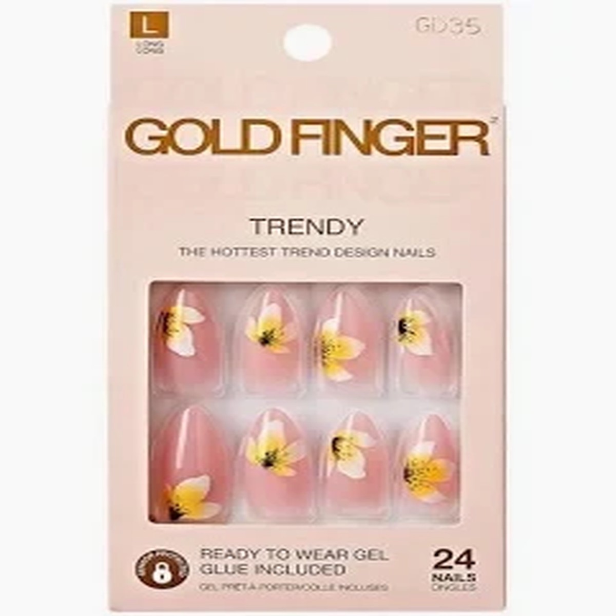 Gold Finger Nails #GD35