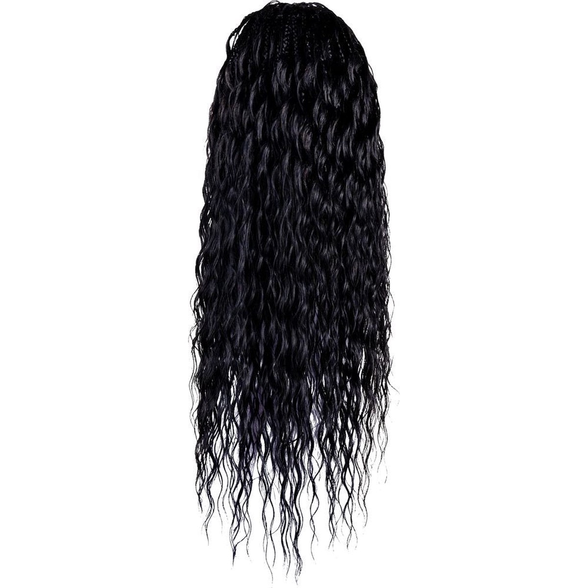 B&B Knotless Synthetic Braided Full Lace Wig - Micro Boho Natural Wave 32"