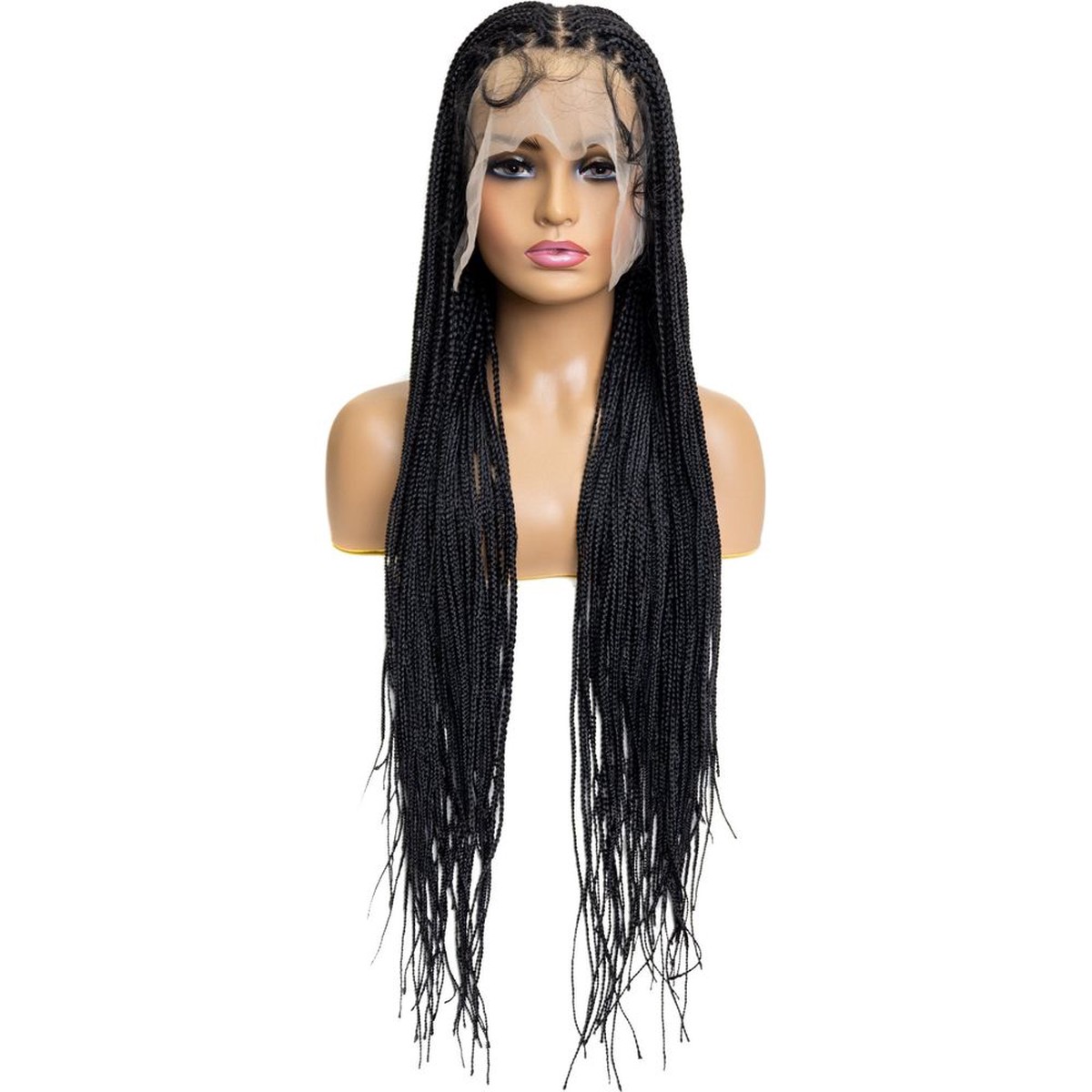B&B Knotless Synthetic Full Lace Braided Wig - Micro Box Braid 32"