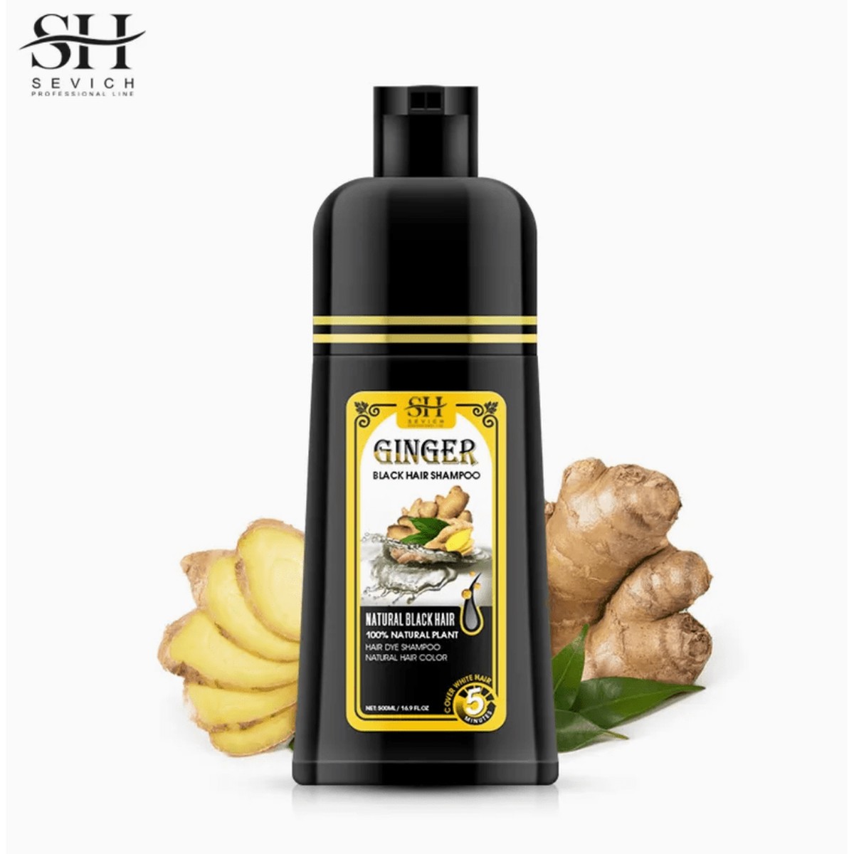 Sevich Black Ginger Hair Dye Shampoo 16.9 oz