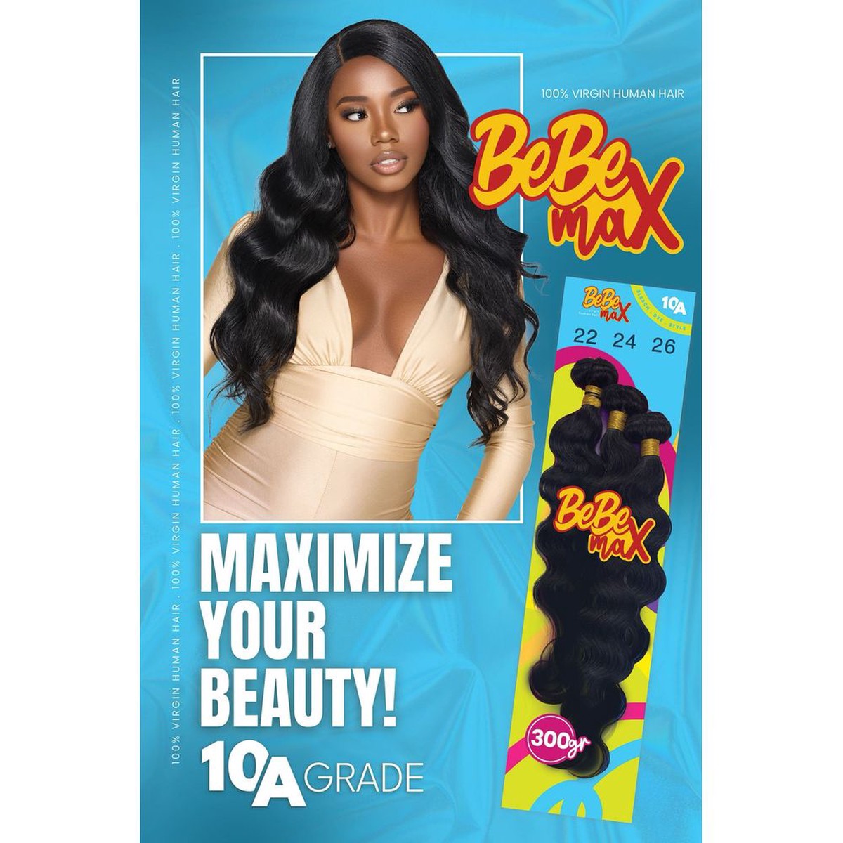 BeBe MAX 100% Virgin Human Hair Multipack 10A - Straight