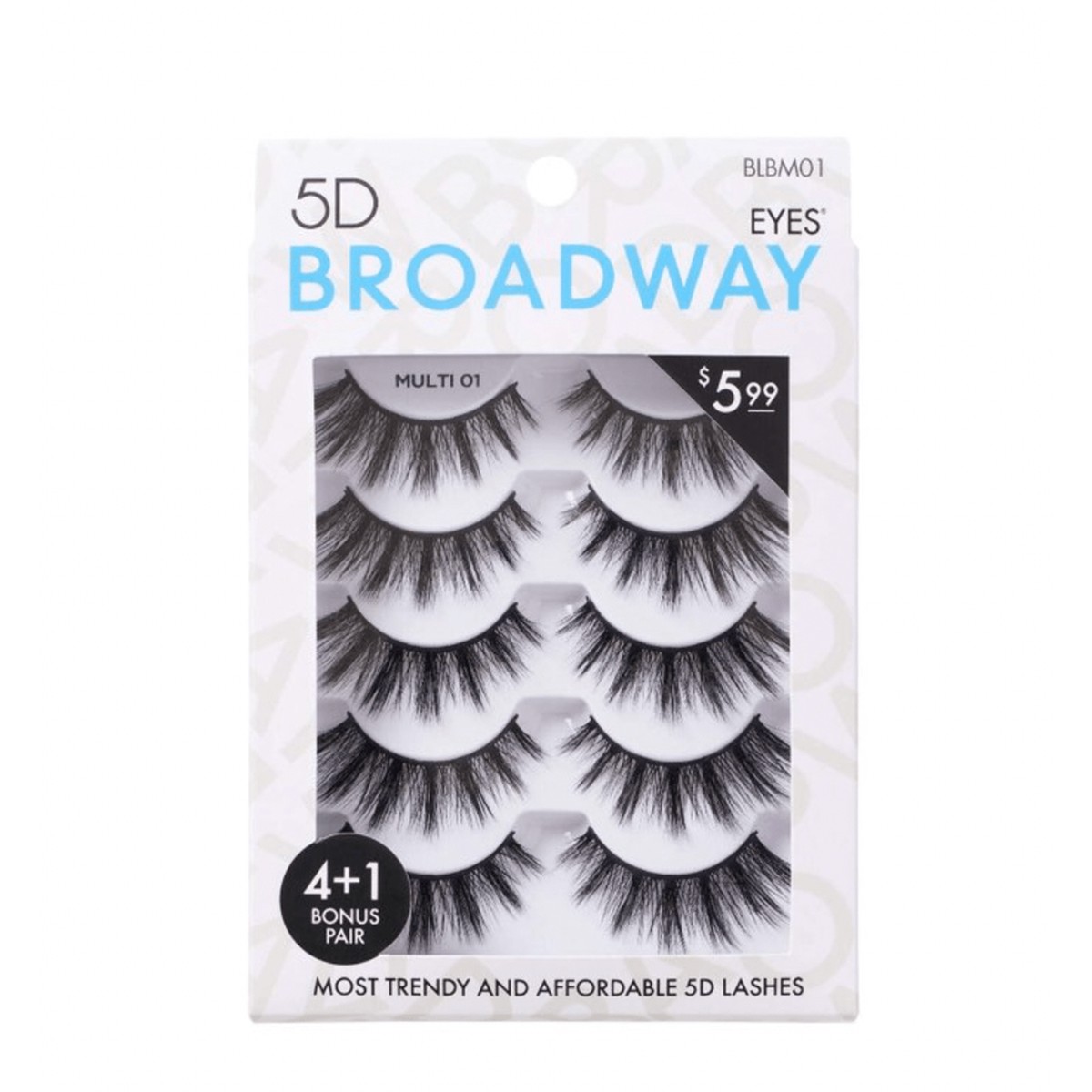 Broadway by Kiss 5 Pair False Eyelash Multipack