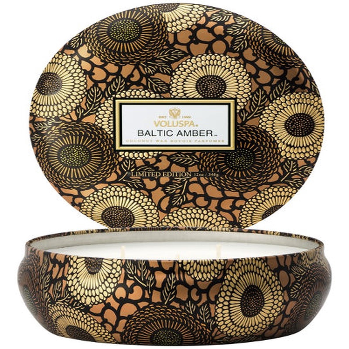 Baltic Amber 3 Wick Tin Candle