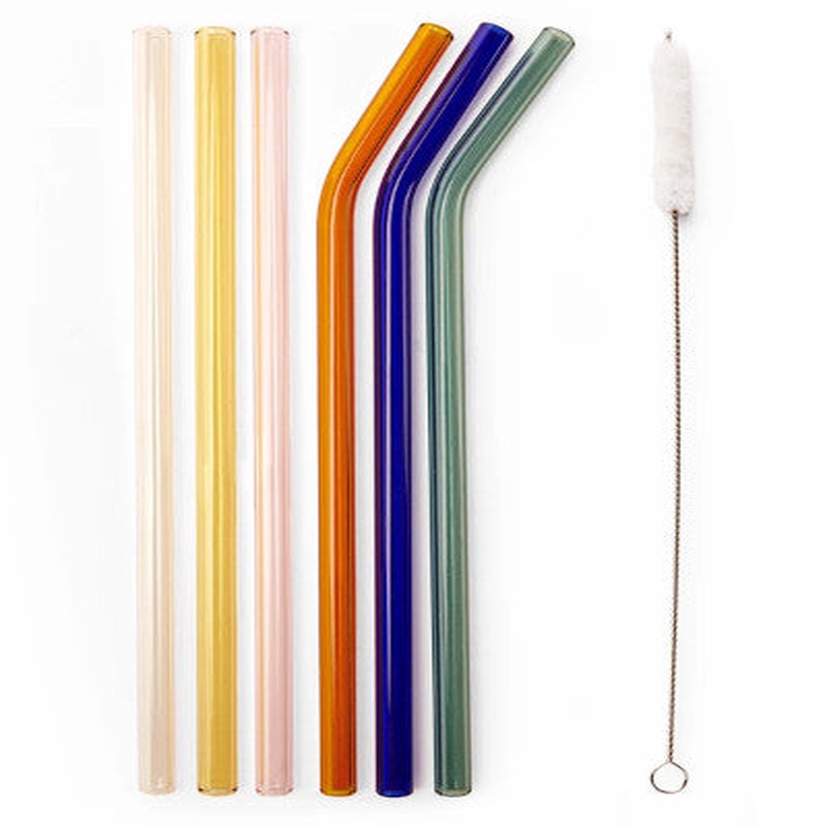 Colorful Reusable Glass Straws